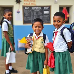 Praia Grande entrega de uniformes e material escolar