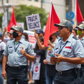 servidores públicos Praia Grande greve aumento