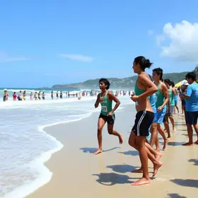 abertura dos Jogos Escolares de Praia Grande