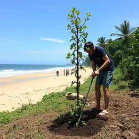 plantio de mudas de árvores